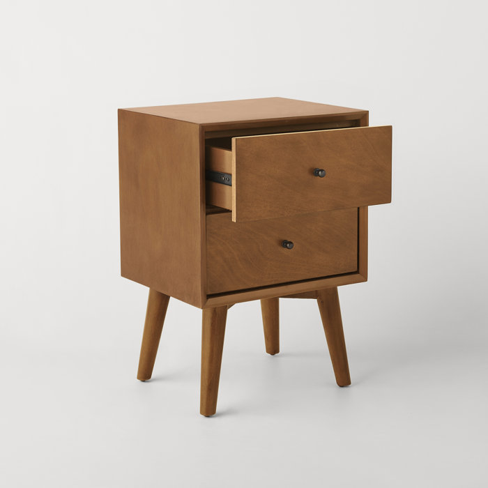 AllModern Williams 2 Drawer Solid + Manufactured Wood Nightstand